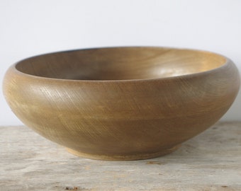 Vintage handgesneden houten kom: Japans keukendecor (9 inch)