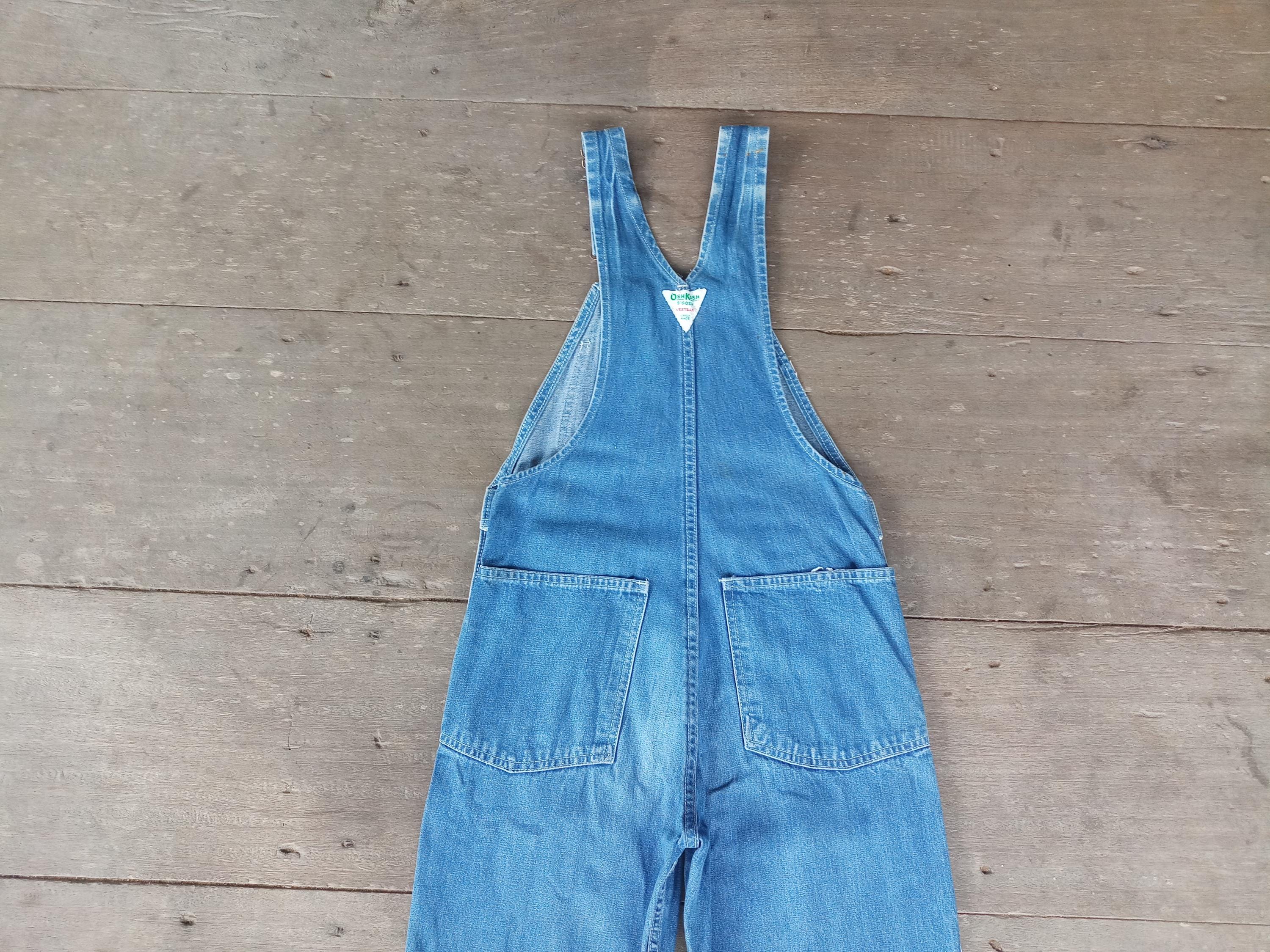 Vintage 60s Oshkosh Denim Overalls: Union Made Sanforized XS - Etsy