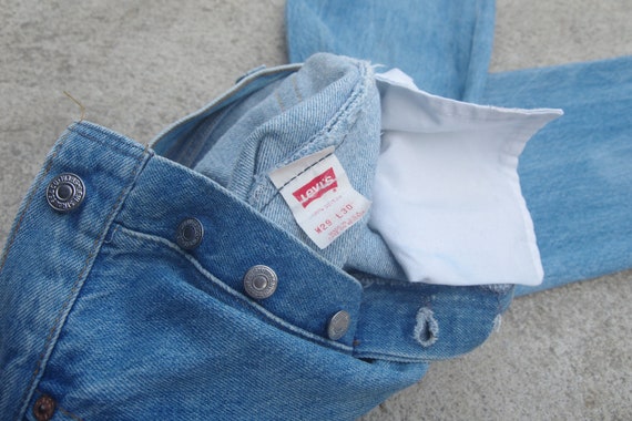 Beautiful,Faded jeans,vintage  levis 701  student… - image 8