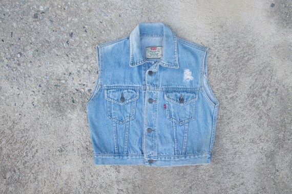 Faded Vintage Levi's Denim Vest Levis 