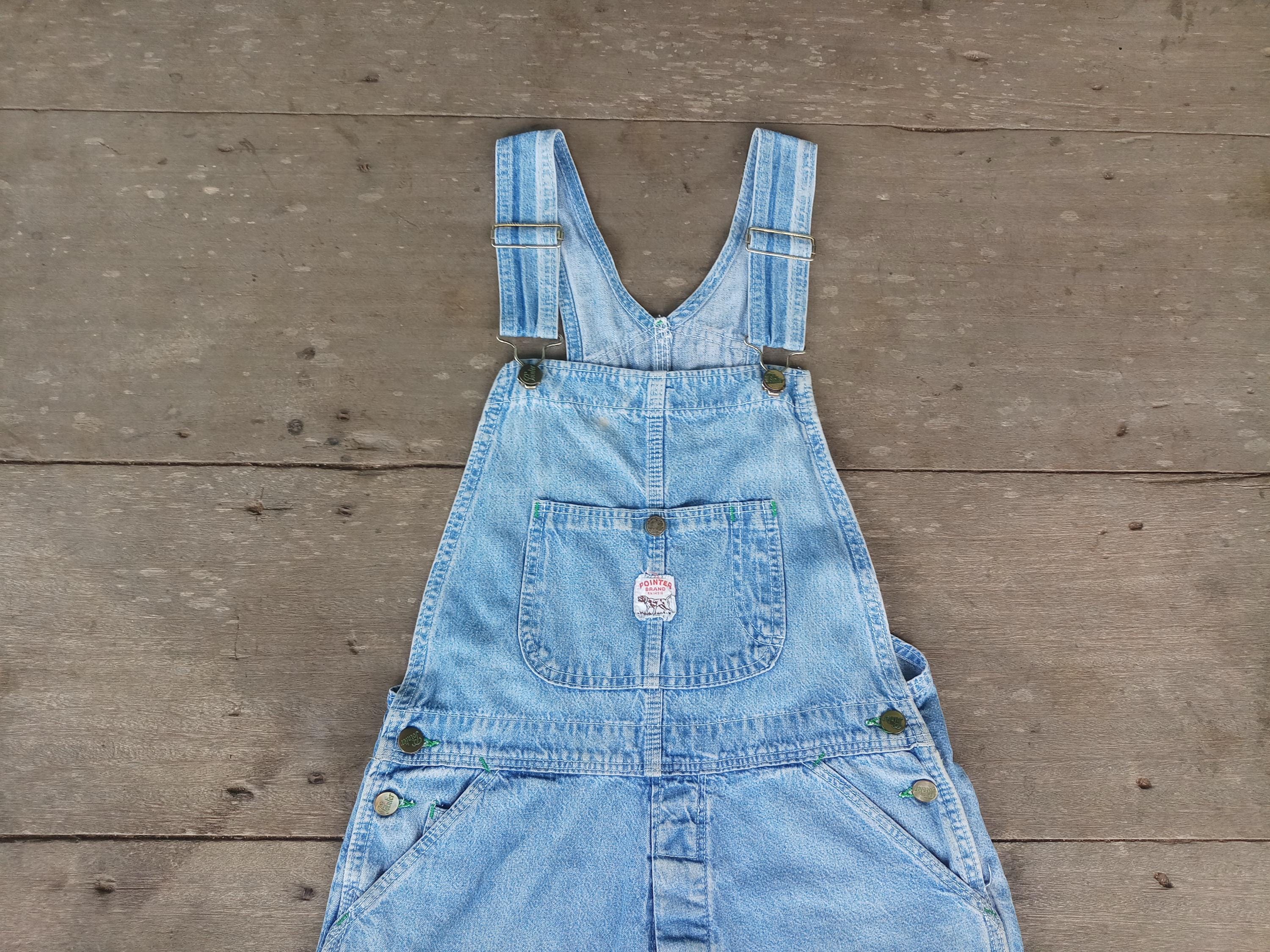 Vintage 70s Pointer Brand Denim Overalls Shorts: Size XS-S W30 - Etsy