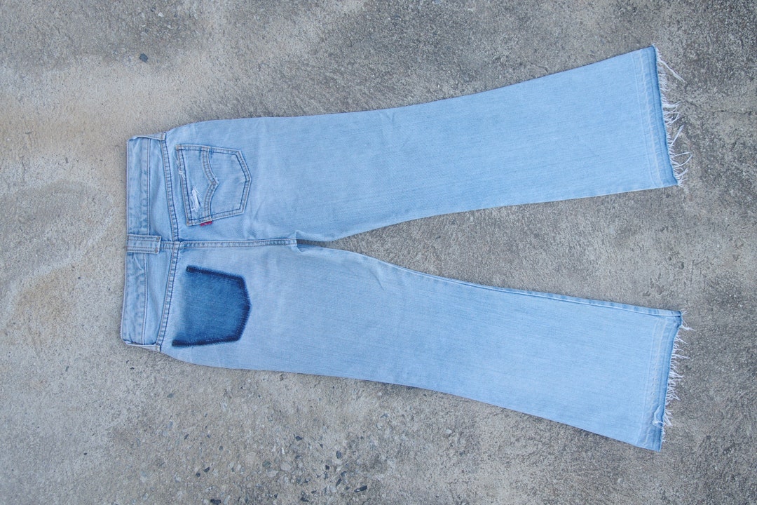 Faded Jeans Vintage 90s Levis Bell Bottom W27 L28.5levis Low - Etsy