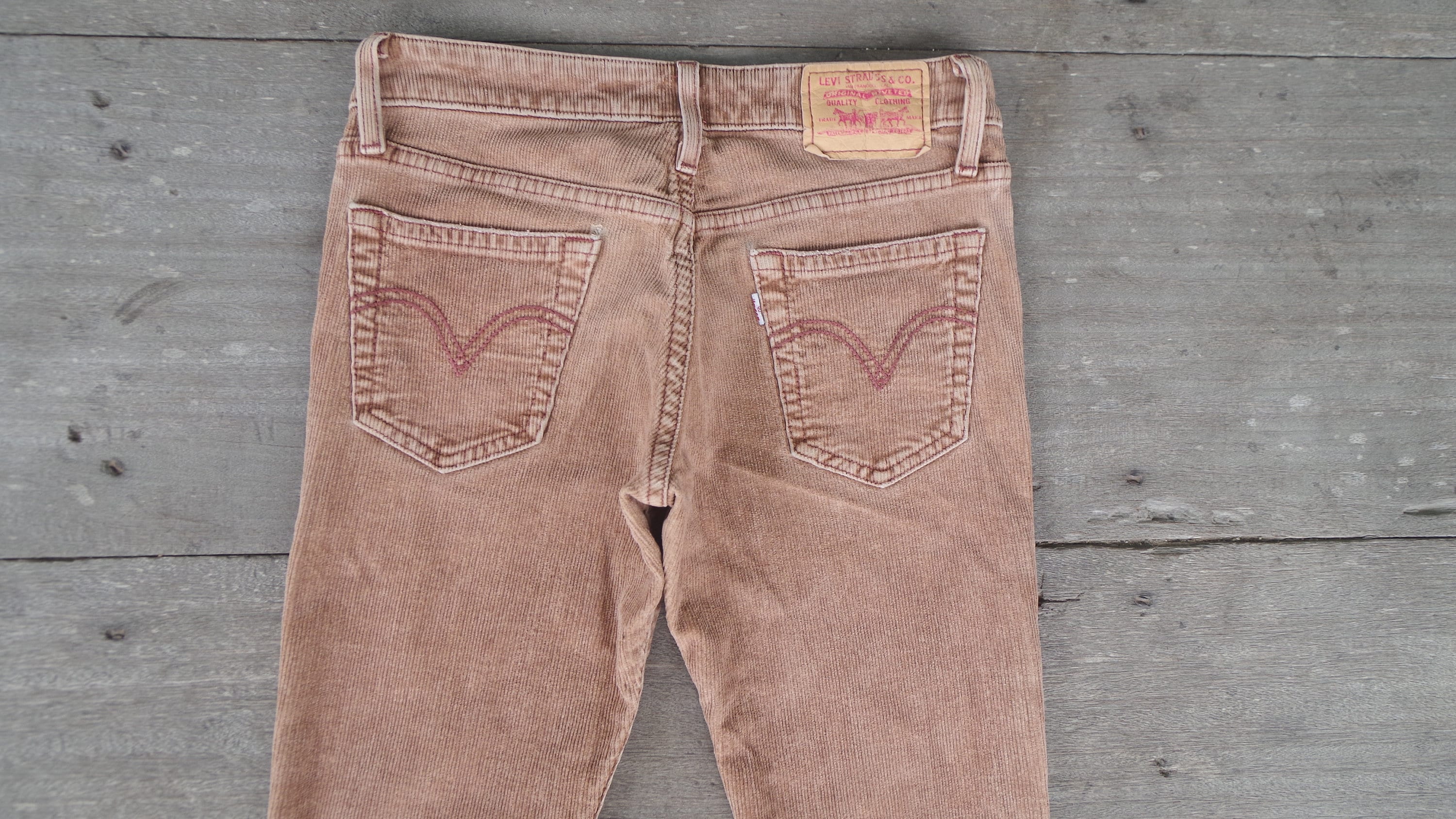 Levis Corduroy 518-517 Super Low Waist Boot Cut Size 3 JR