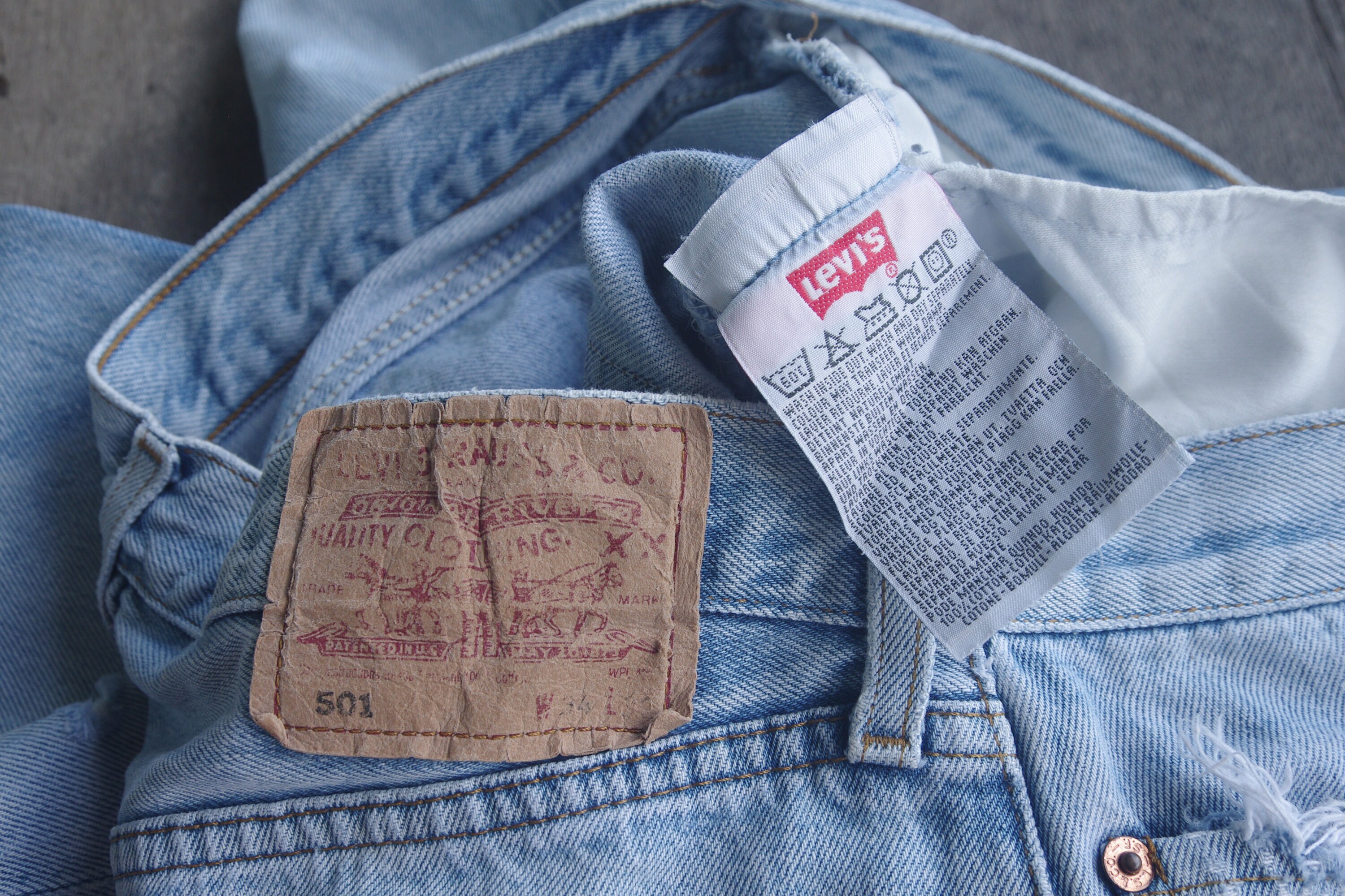 Vintage Faded Levi's 501 Jeans: Ripped Denim, W33 L31.5 - Etsy