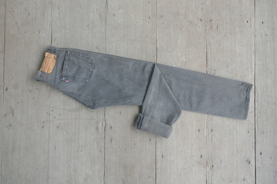 Faded jeans vintage levis 501 Black color W29 W30,