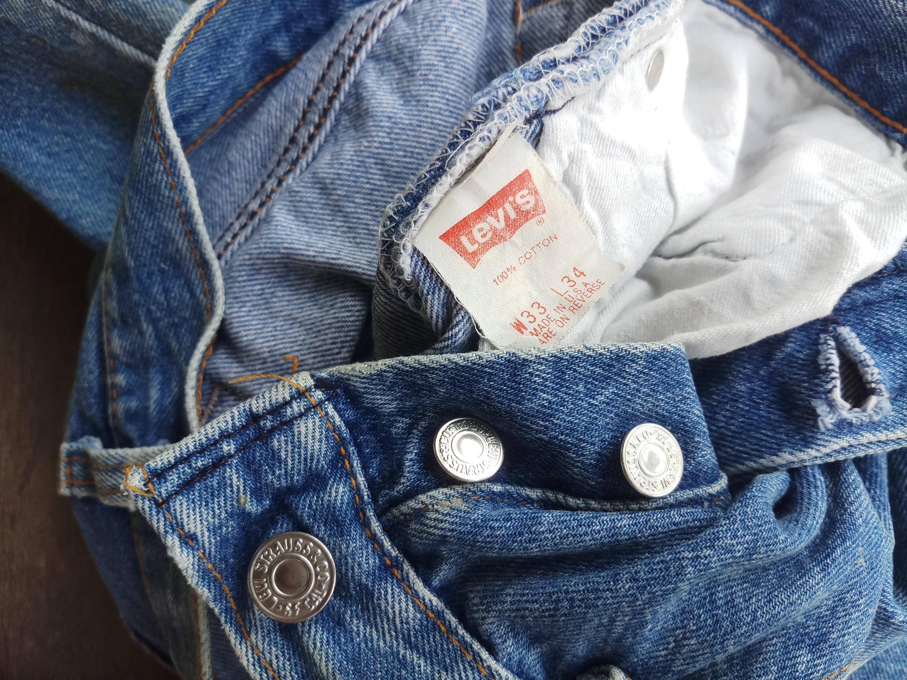 Vintage 80s Levi's 501 Jeans: Ripped Denim, Made in USA (W32 L32.5