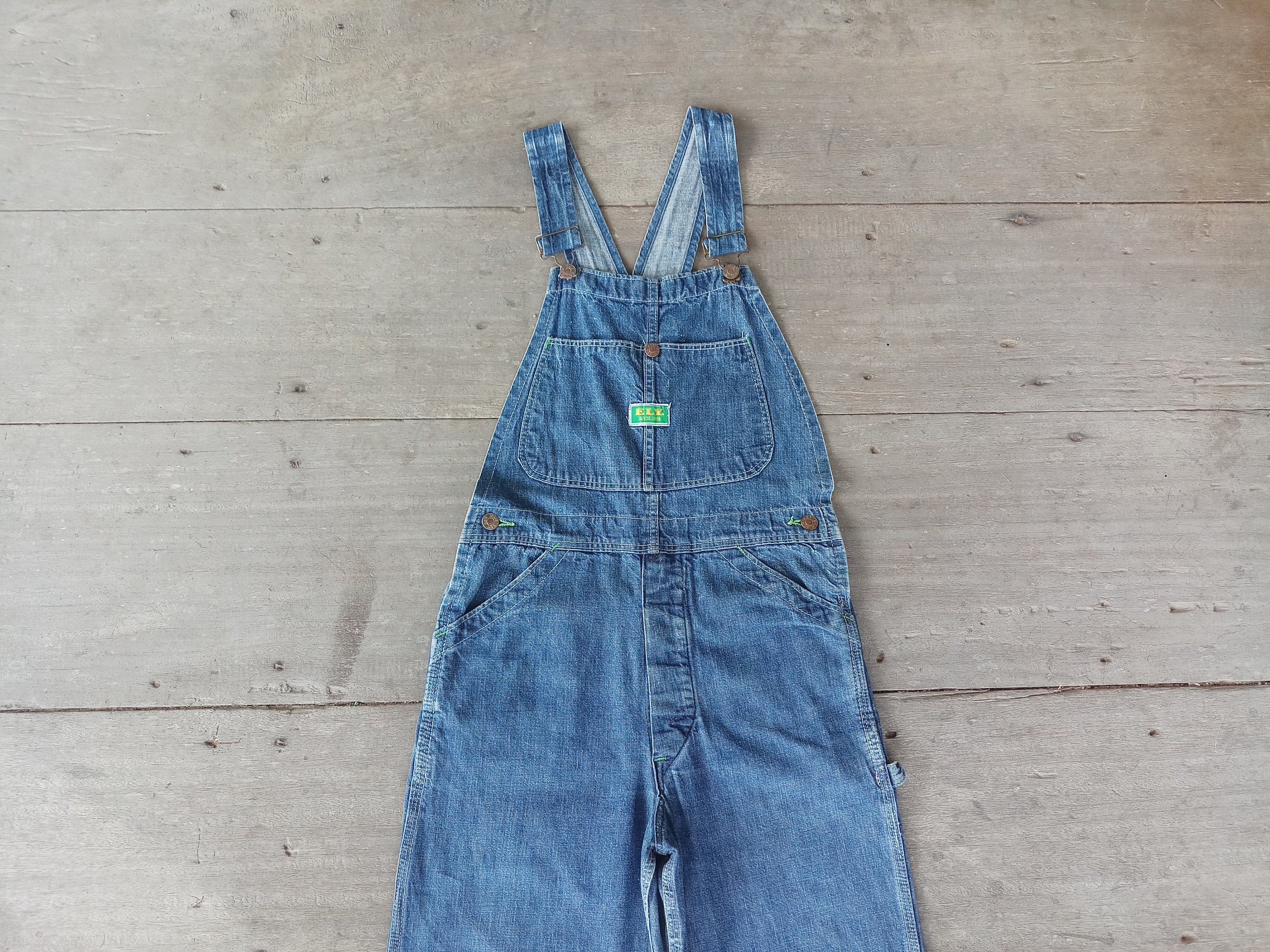 Beautiful ,vintage 60s 70s ELY Overalls Size XS W23 -W26 L33