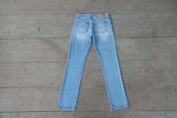 Beautiful ,Faded jeans, Vintage levis 505 - 507 s… - image 3