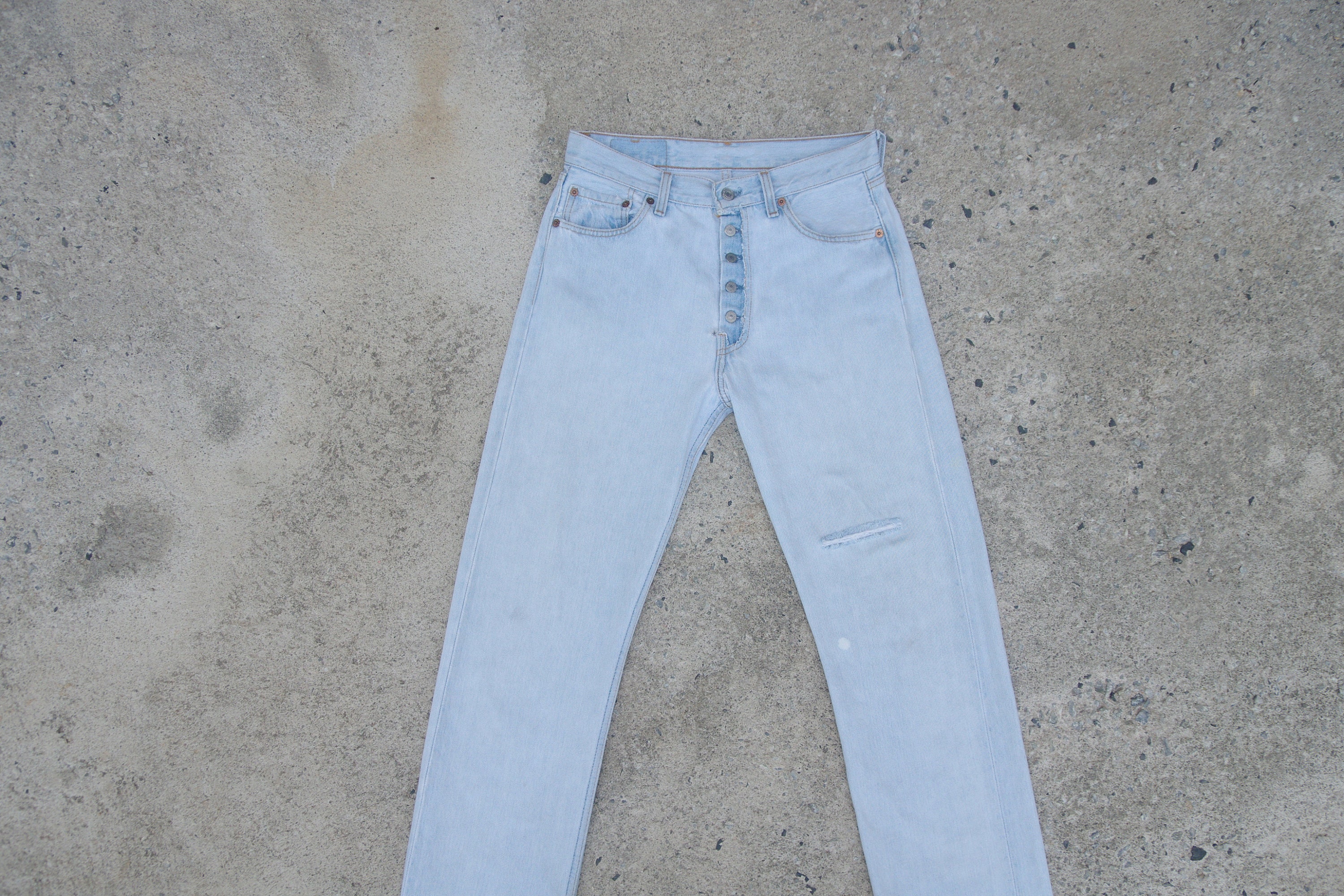 Faded Jeans Vintage Levis 501 Light Blue W28.5 L31 Levis - Etsy