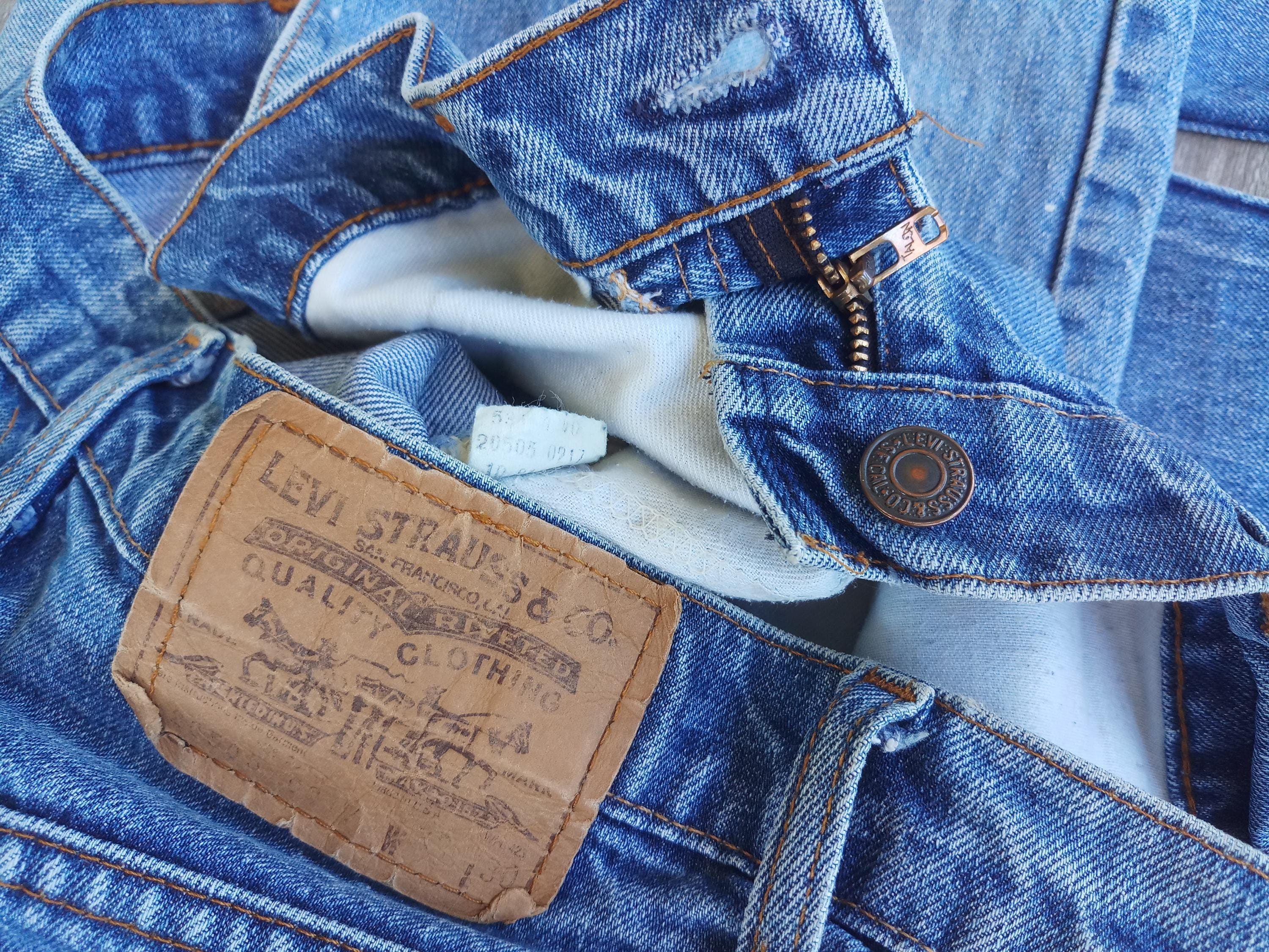 Vintage 80s Levis 505 Jeans: USA Made Orange Tab Denim (W33 L29