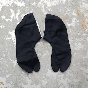 Vintage Japanese Black Tabi socks,silk tabi sock,geta,samurai,socks,tabi,Size 25.5 cm  7 US 6.5 UK, japan made