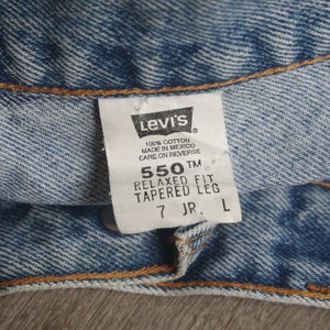Faded jeans,vintage levis 550 size 7 JR W26 W27 L31.5 ,levis for women ,cool,levis Denim, retro,hipster image 8