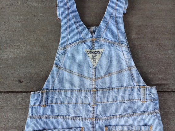 Vintage Kids OshKosh hickory denim overalls size … - image 5