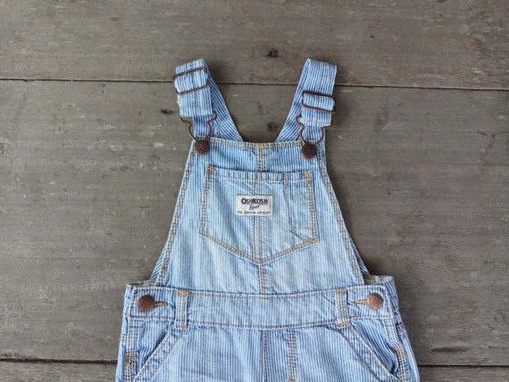 Vintage Kids OshKosh hickory denim overalls size … - image 3