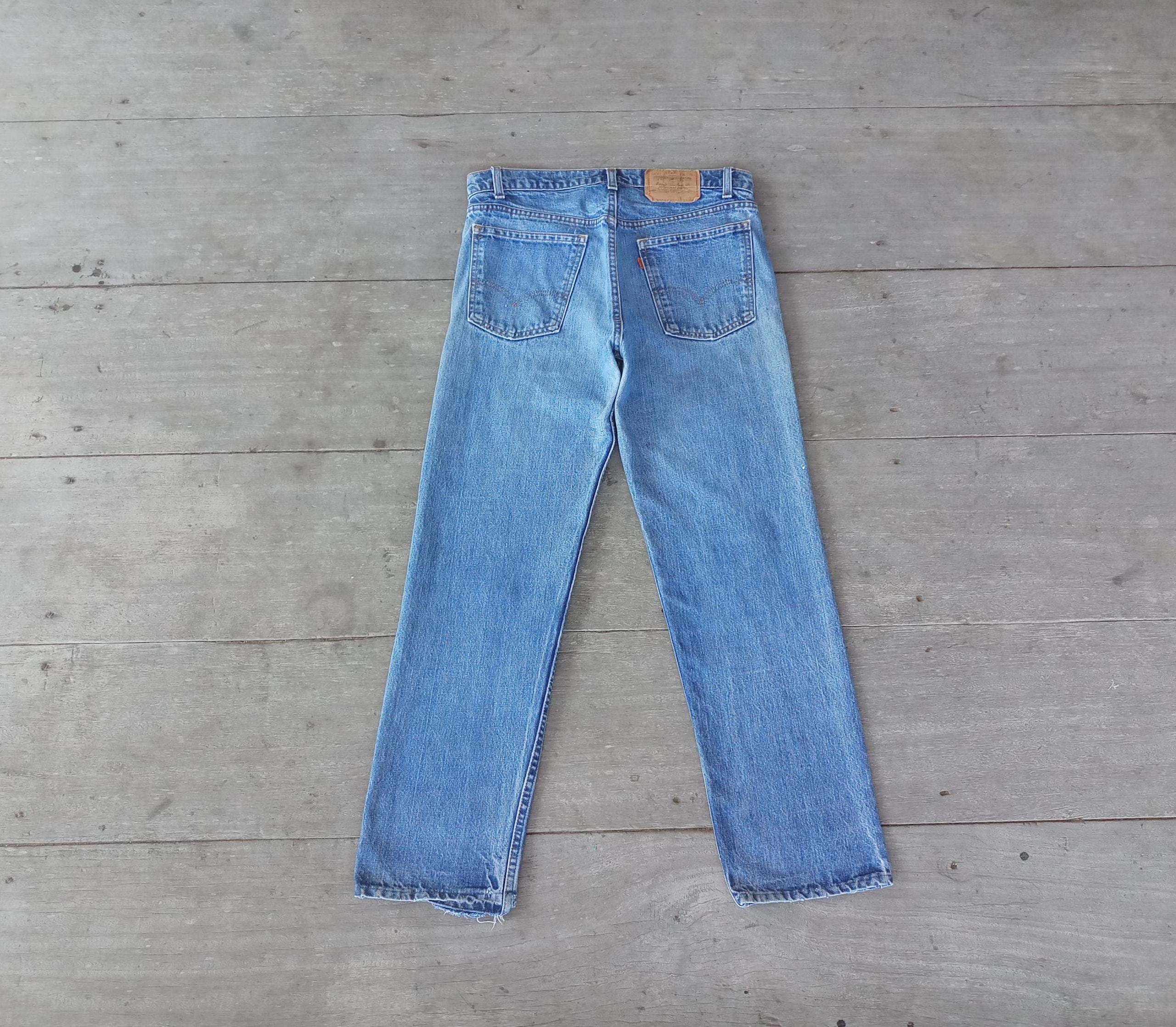 Vintage 80s Levis 505 Jeans: USA Made Orange Tab Denim (W33 L29