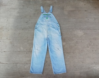 Vintage Liberty Overalls: Faded Denim Bib Overalls (W36-W38 L29
