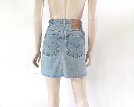 Vintage Levi's Denim Mini Skirt: Retro Blue Jeans, W24-W25 - Etsy
