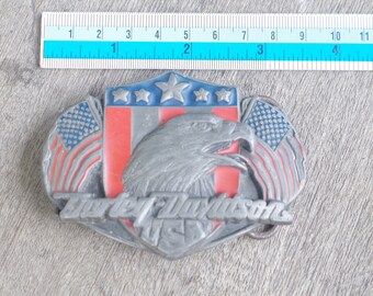 boucle de ceinture hd harley davidson bobber grise officiel homme femme