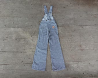 パンツ BOOTLEGGERS / hickory overall low back Vintage 70s Bell Bottom Overalls: Sanforized Hickory Stripe