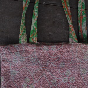 Boro tote bag,vintage hand stitched boro tote bag , japanese fabric,patchwork,tote bag,handmade tote, japan made image 7