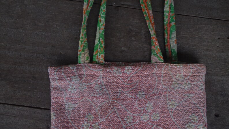 Boro tote bag,vintage hand stitched boro tote bag , japanese fabric,patchwork,tote bag,handmade tote, japan made image 7