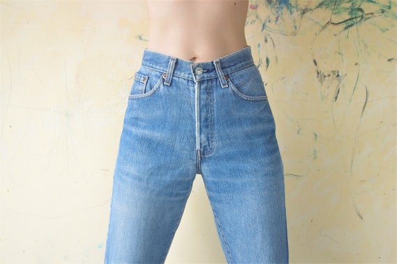 Faded vintage levis 26501 Blue Jeans W24,25 for wo