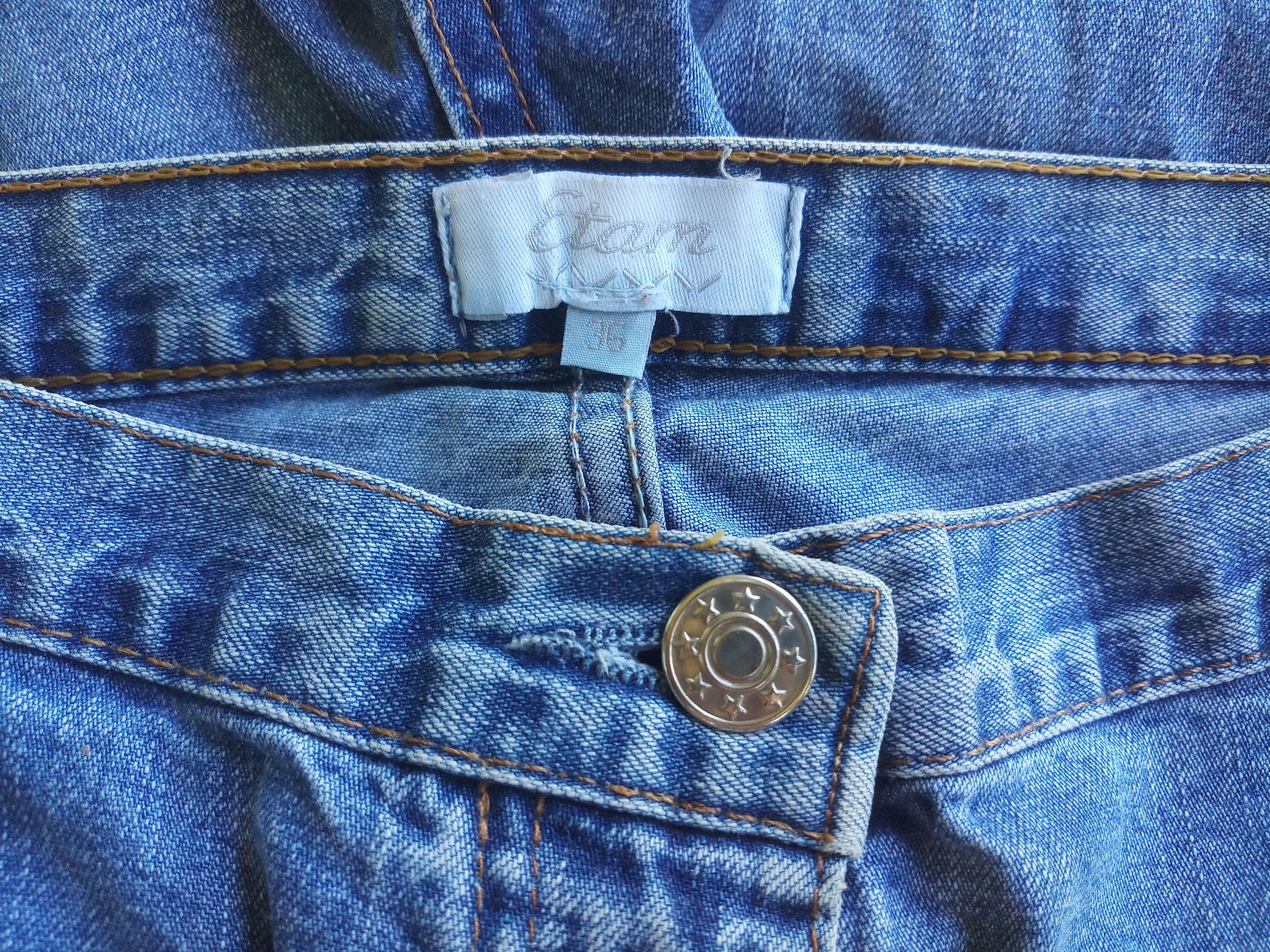 Jeans Vintage Etam Flare Boot Cut - Broderies Fleuries - Taille 38/40 - Déni Brut