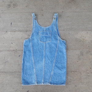 Vintage 80s Bongo Denim Mini Dress: Sleeveless Jean Dress, Made in USA