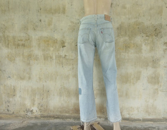 Faded jeans ,Vintage 60s 70s  levis 501 red line … - image 10