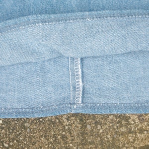 faded jeans, Vintage 80s 90s denim dress size S ,mini jeans dress,Blue dress, Sleeveless dress,Boho dress,made in usa image 10