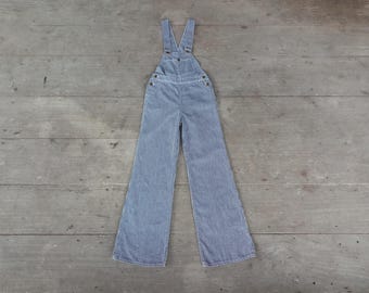 パンツ BOOTLEGGERS / hickory overall low back Rare and Beauiful ,vintage 70s Sanforized Turtle Bax Bell