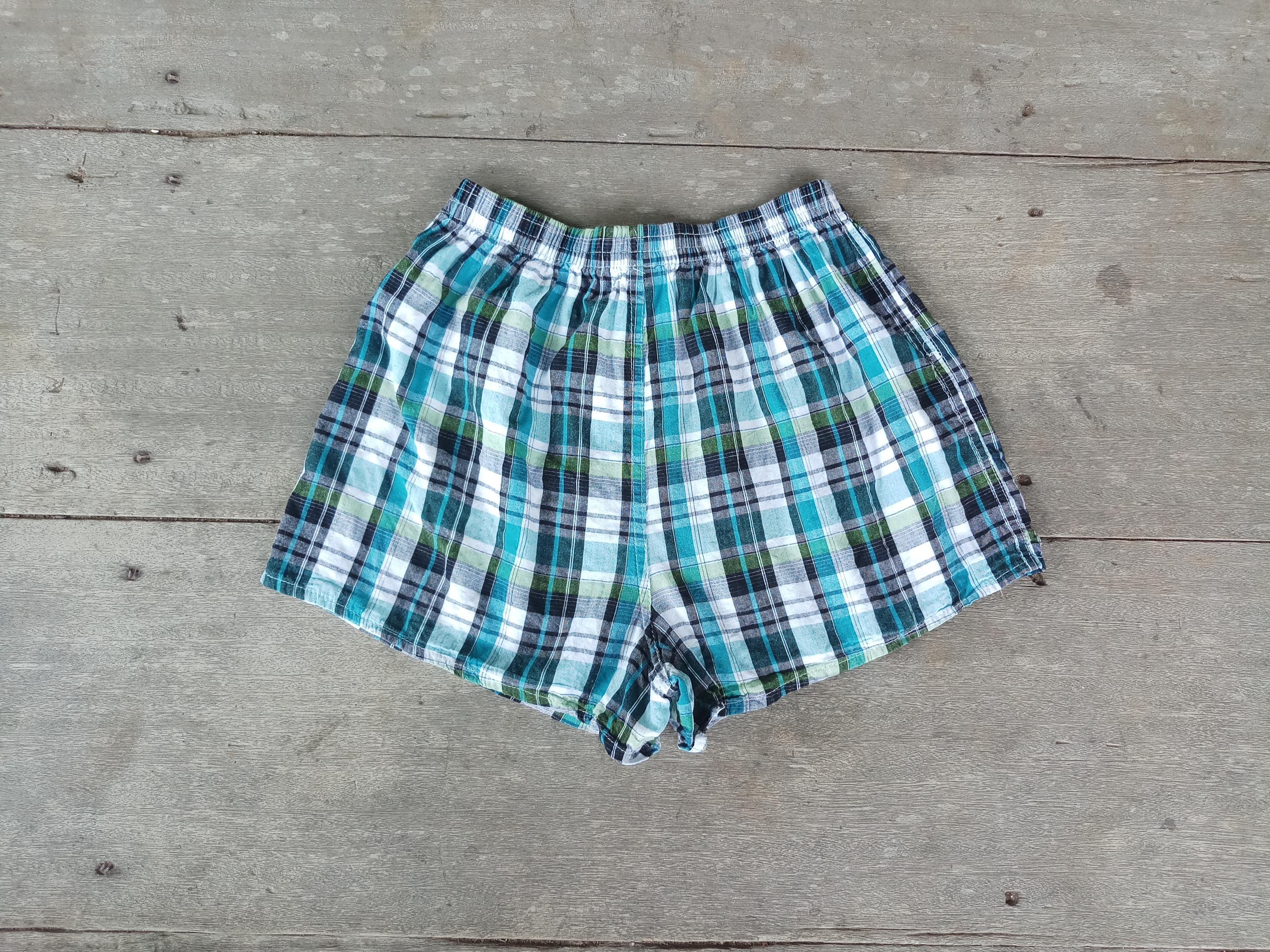 Vintage No Fear Plaid Shorts: 90s Hipster Cotton (W24-W28) - Etsy