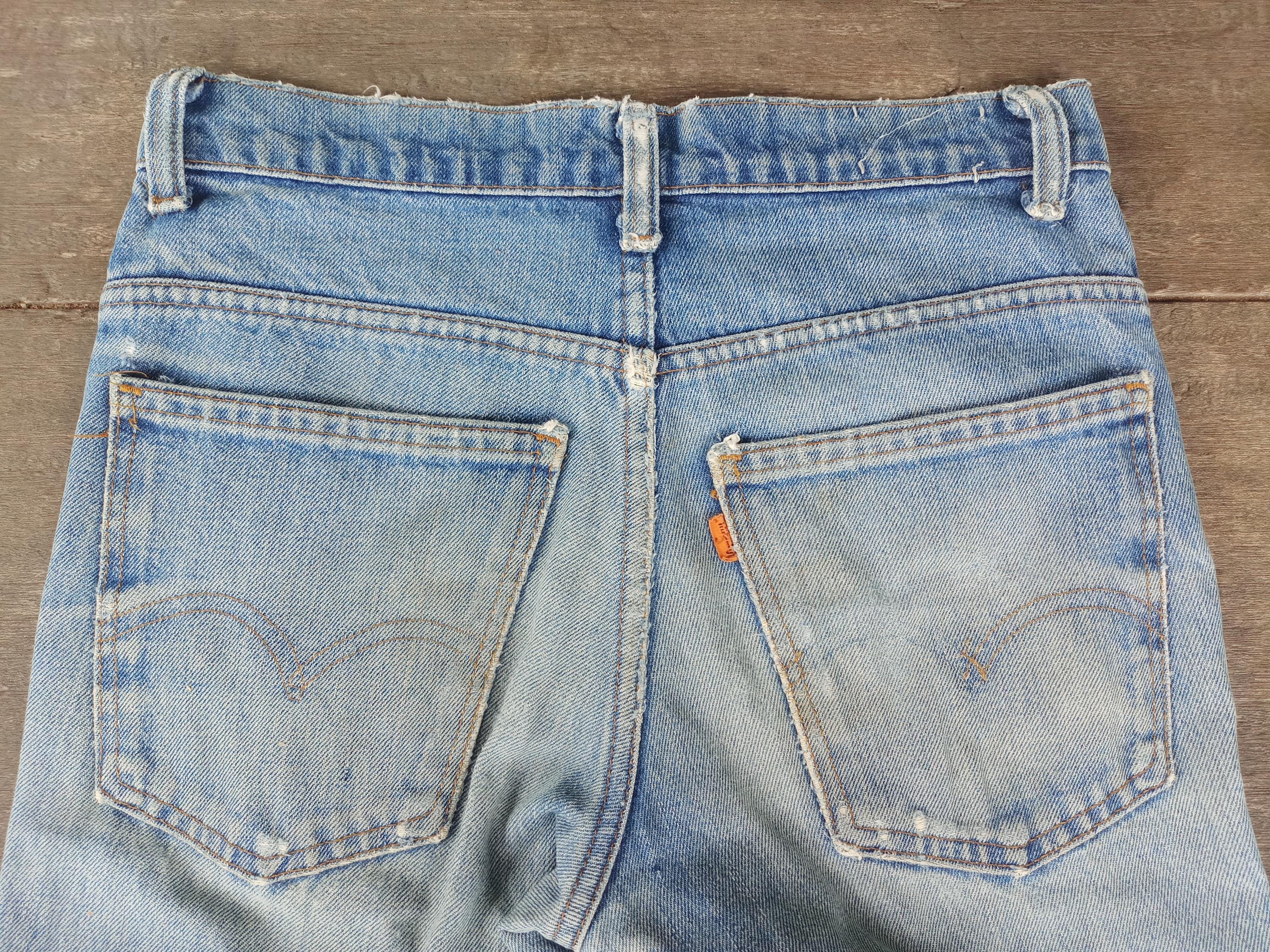 Vintage 70s Levis 684 Orange Tab Bell Bottom Jeans - W26 L31