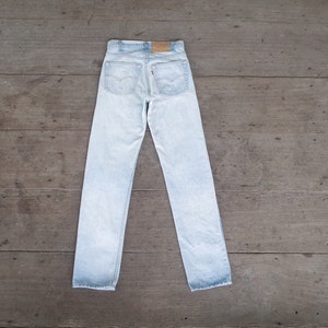 Faded jeans ,Vintage 80s  levis 505 - 0217  W27 L31.5 , SF 207 label ,cool,retro,hipster, levis USA.