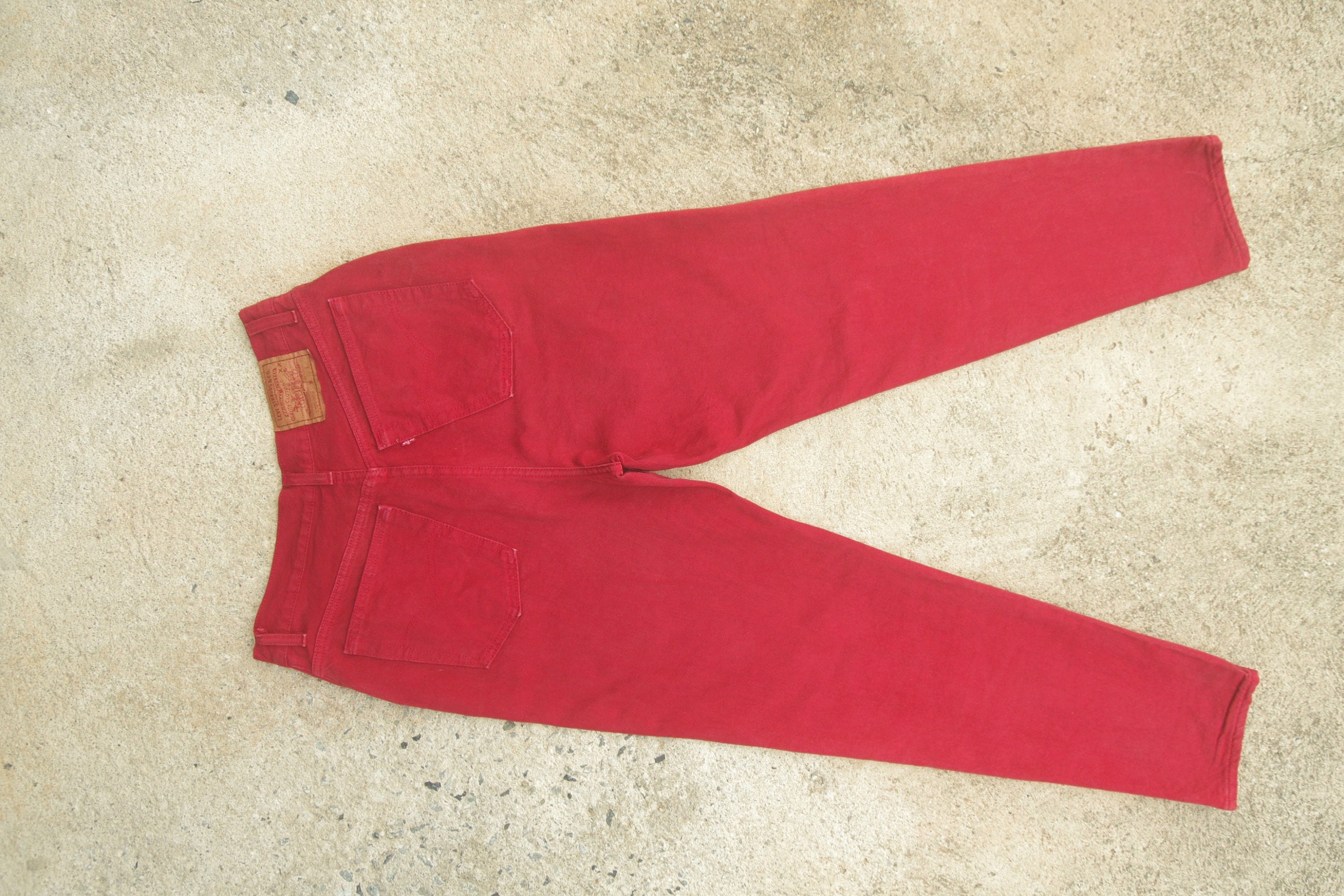 Vintage Levi's 501 Red Jeans: High Waist Denim, Made in USA