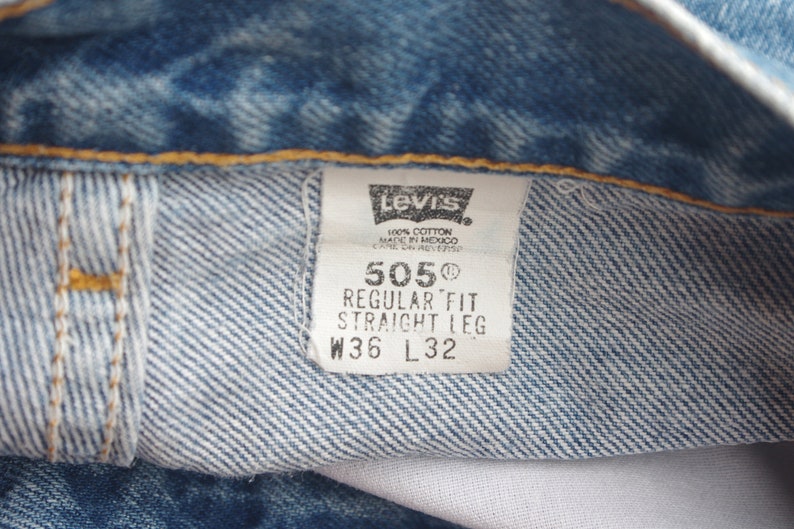 Perfect ,Faded jeans vintage levis 505 W36 L32,levis red tab,cool jeans,vintage levis,levis hipster,levis retro image 7