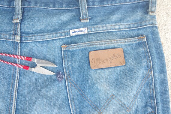 faded jeans vintage 60s 70s wrangler W39 W40,wran… - image 7