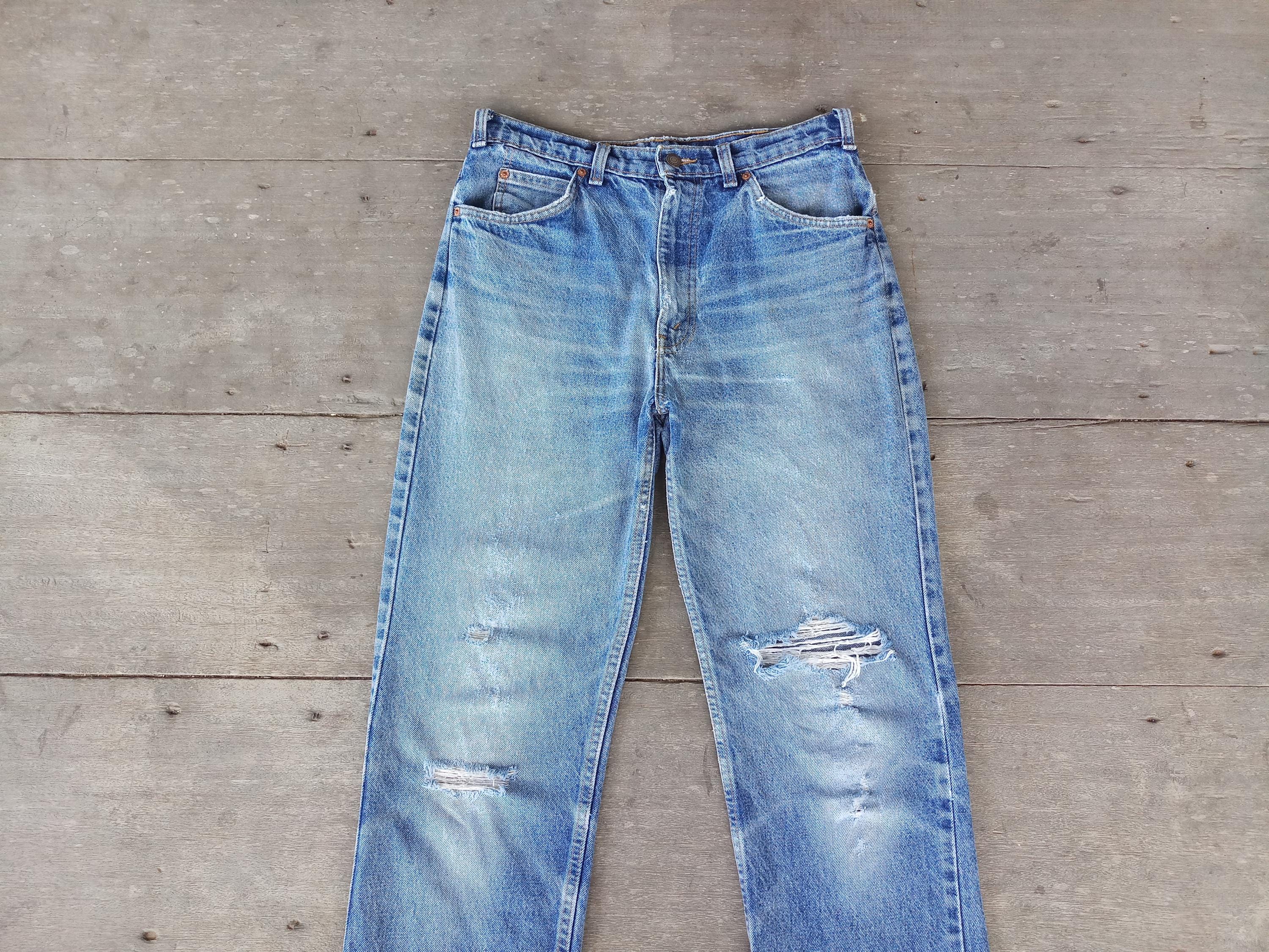 Levi’s 505 USA 80s w32 Vintage Levis 505 Jeans: 80s Faded Denim, Orange Tab (W32 L34