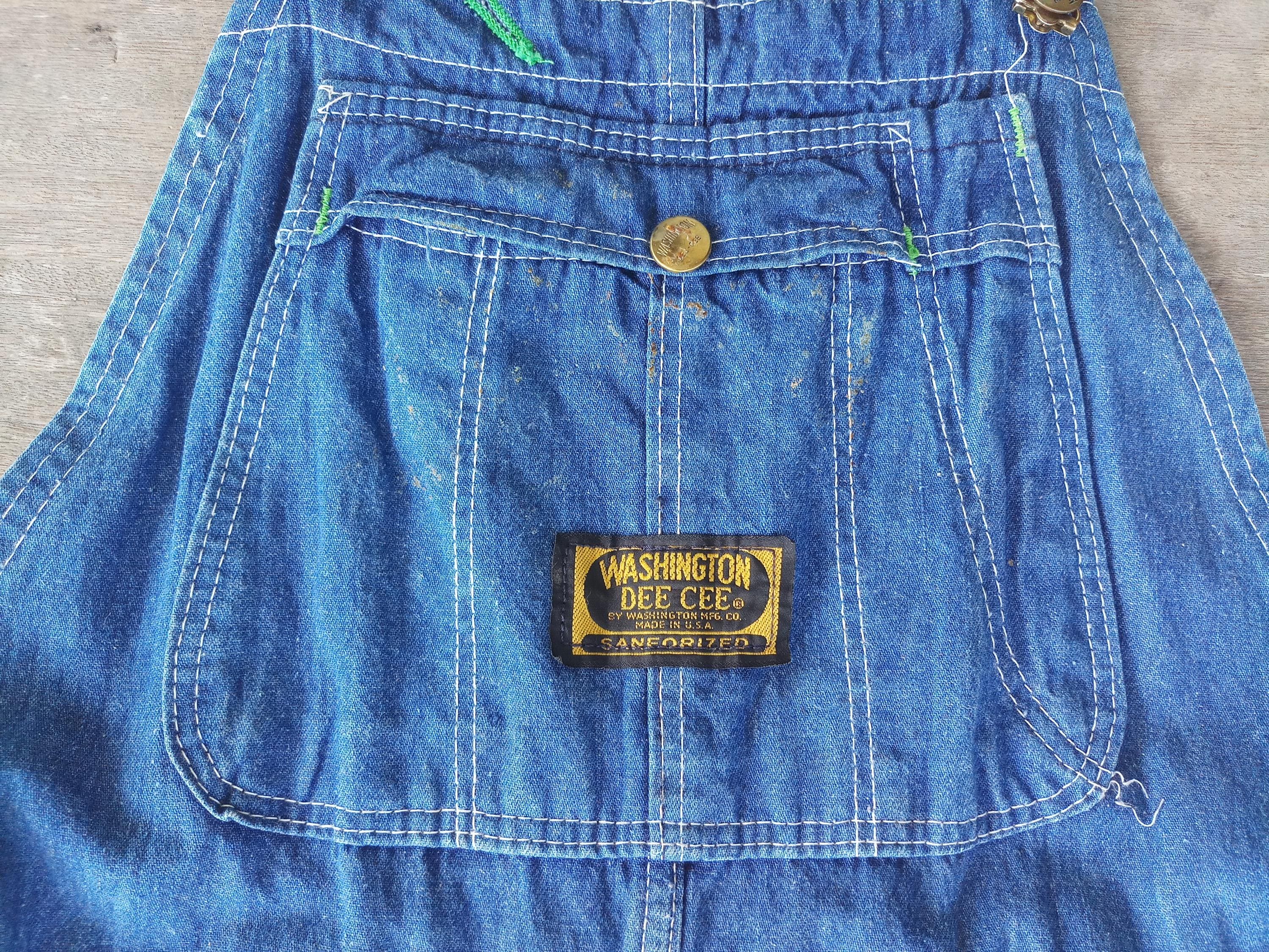 Vintage 60s Washington Dee Cee Denim Overalls: Sanforized Bib
