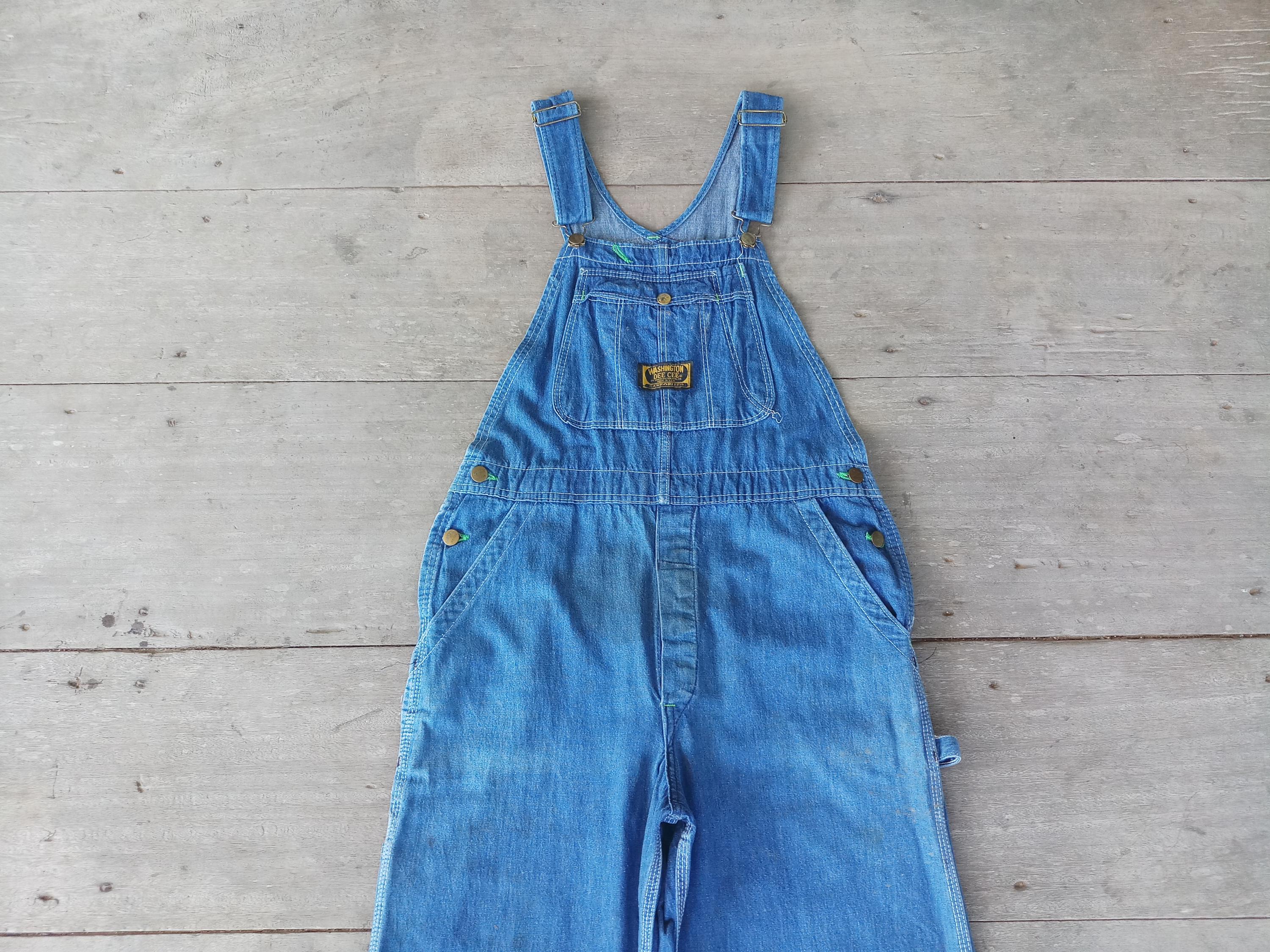 ´60s WASHINGTON DEE CEE オーバー オール Vintage 60s Washington Dee Cee Denim Overalls: Sanforized Bib