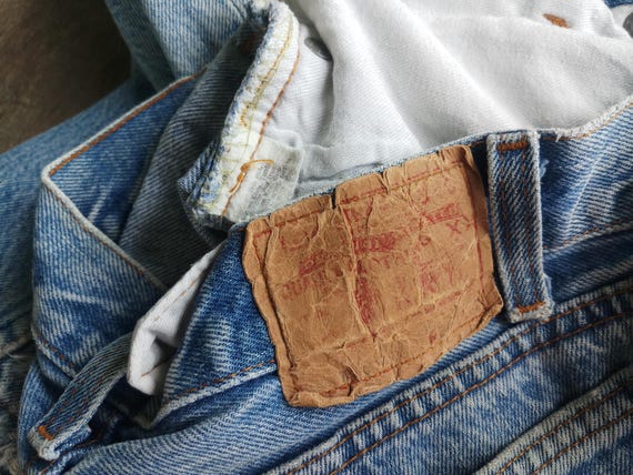 Vintage 80s Levis 701 Jeans: Faded Denim, Ripped, W28 L29 - Etsy