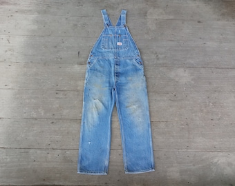 Vintage Round House Denim Overalls: 60s 70s Blue Jeans, W38 L29 - Etsy