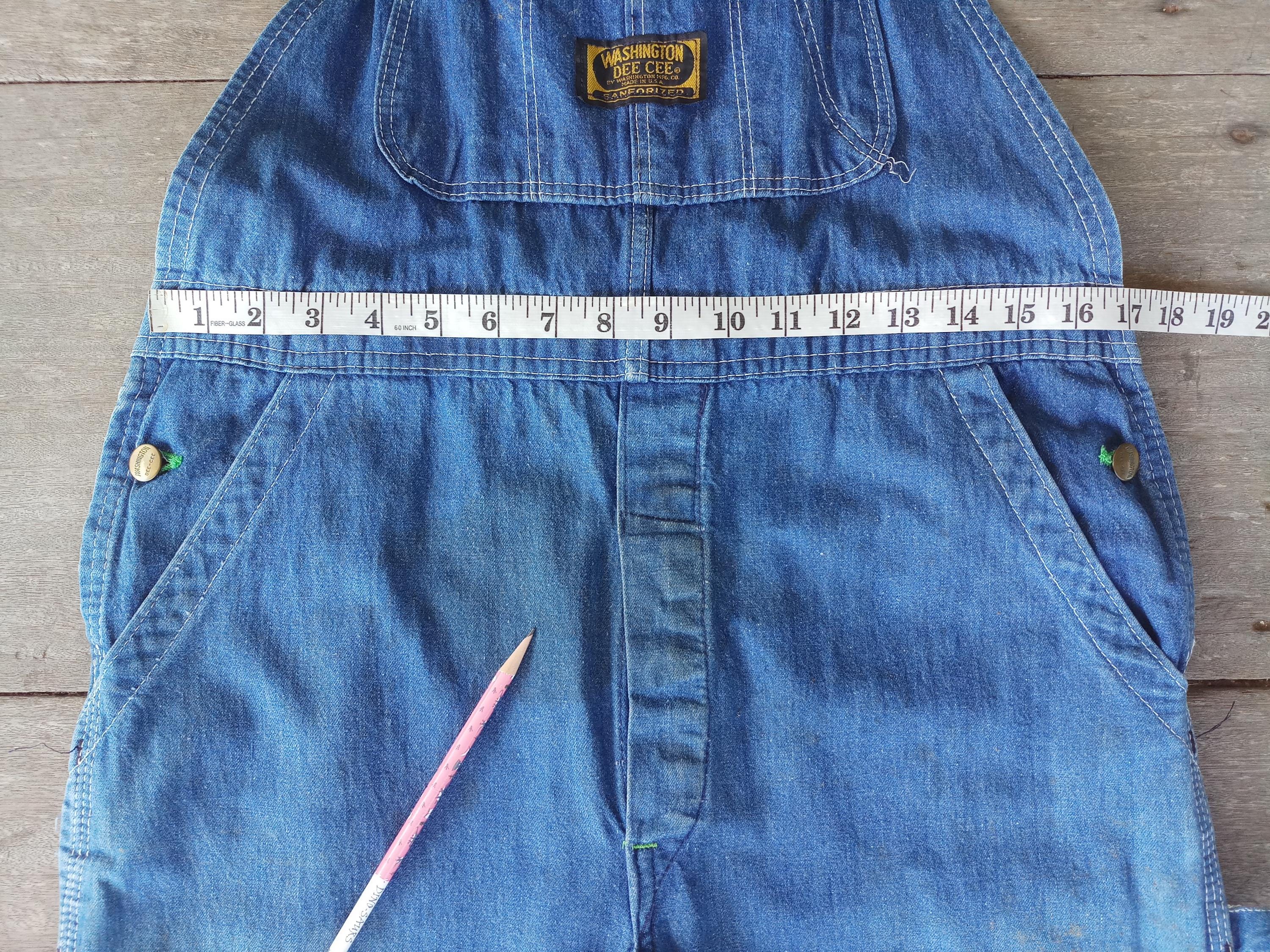 Vintage 60s Washington Dee Cee Denim Overalls: Sanforized Bib