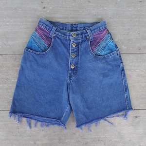 Beautiful jeans ,vintage 80s Zena  cut off  size 5 W25, Zena high rise , zena jeans shorts, cool,retro, hipster