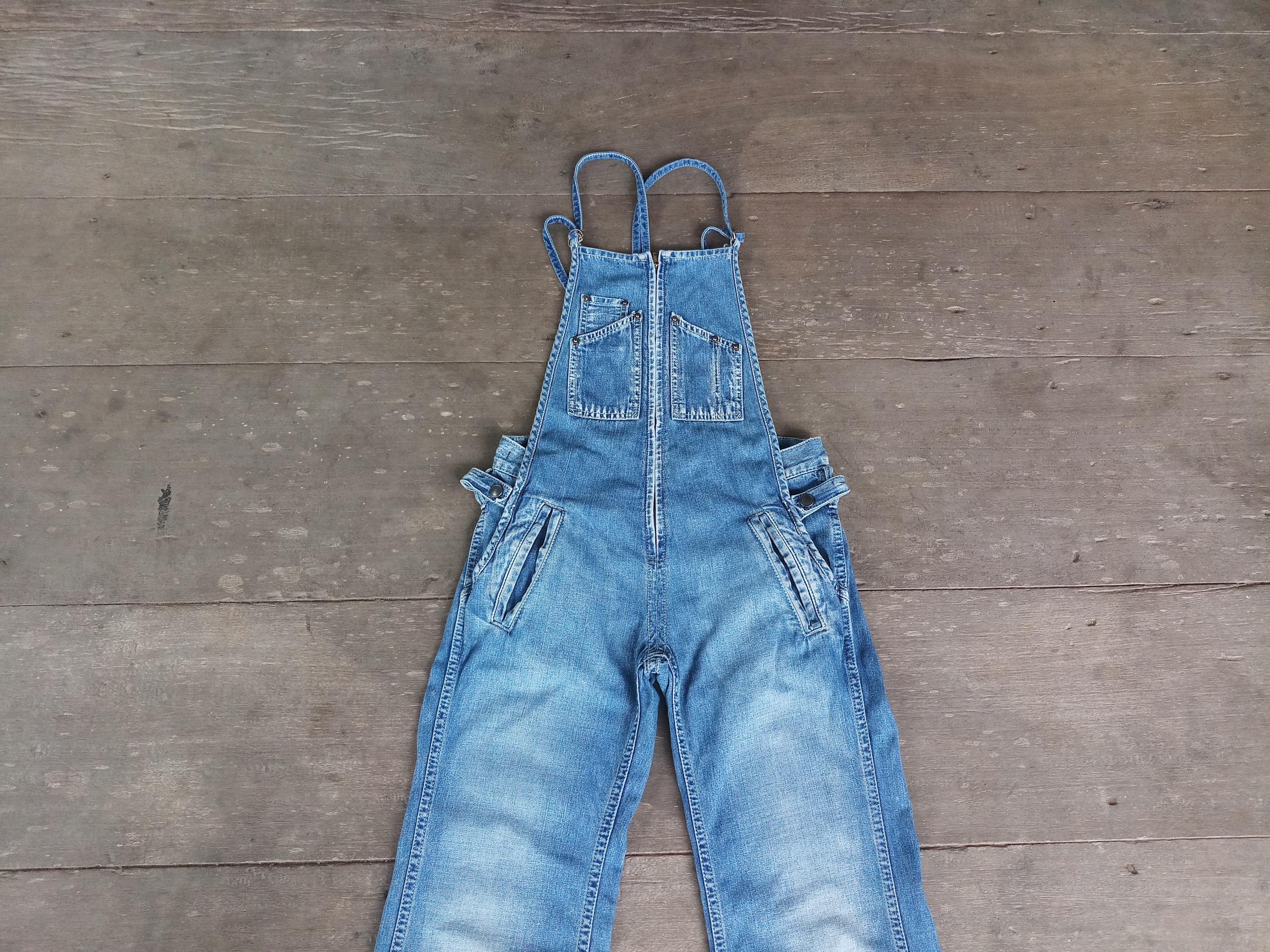 Zipper Front Johnbull Overalls W26 W27 L33 ,overalls Boot Cut