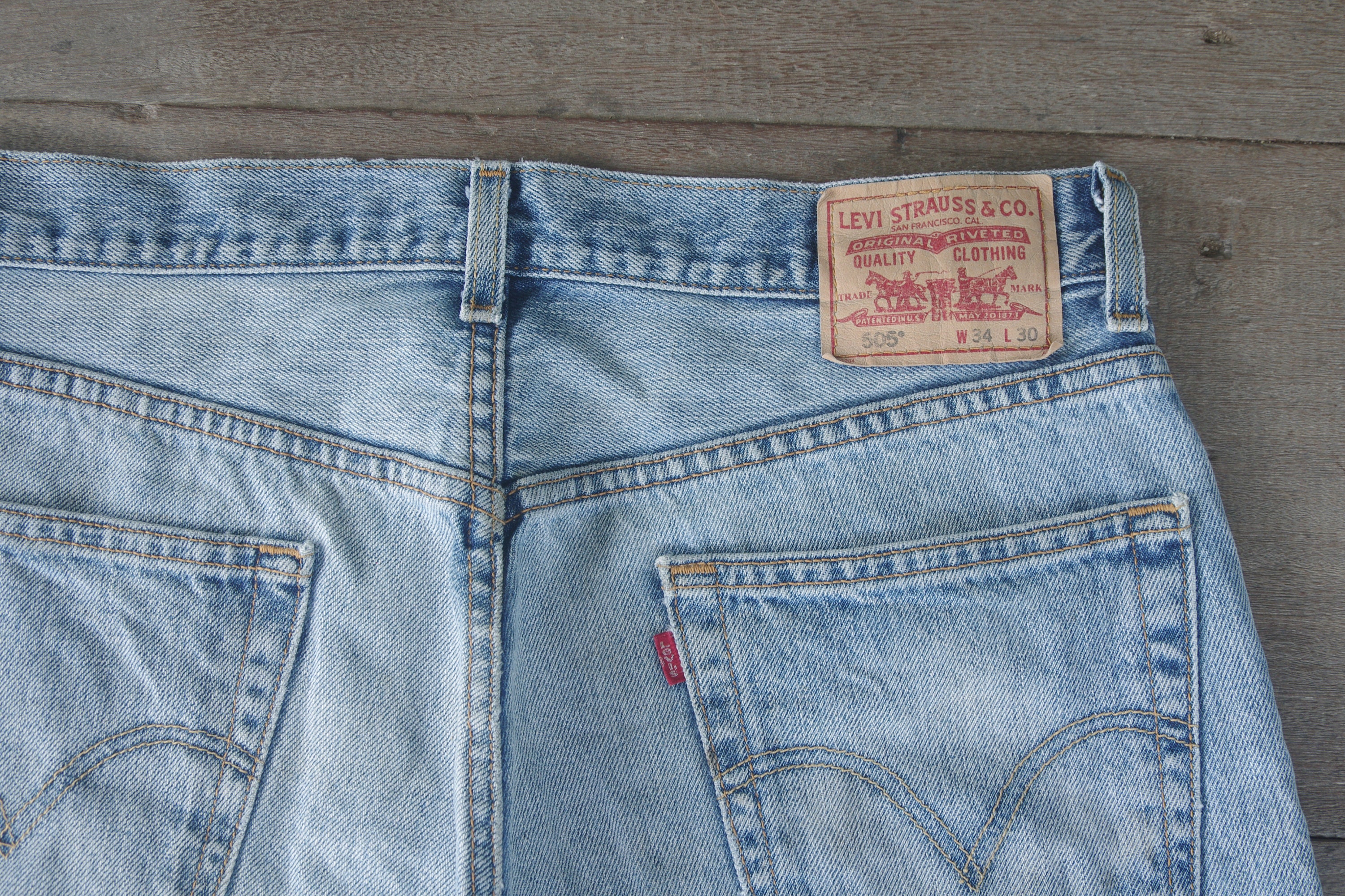 Vintage Levis 505 Blue Jeans W34 L30: Faded Denim - Etsy