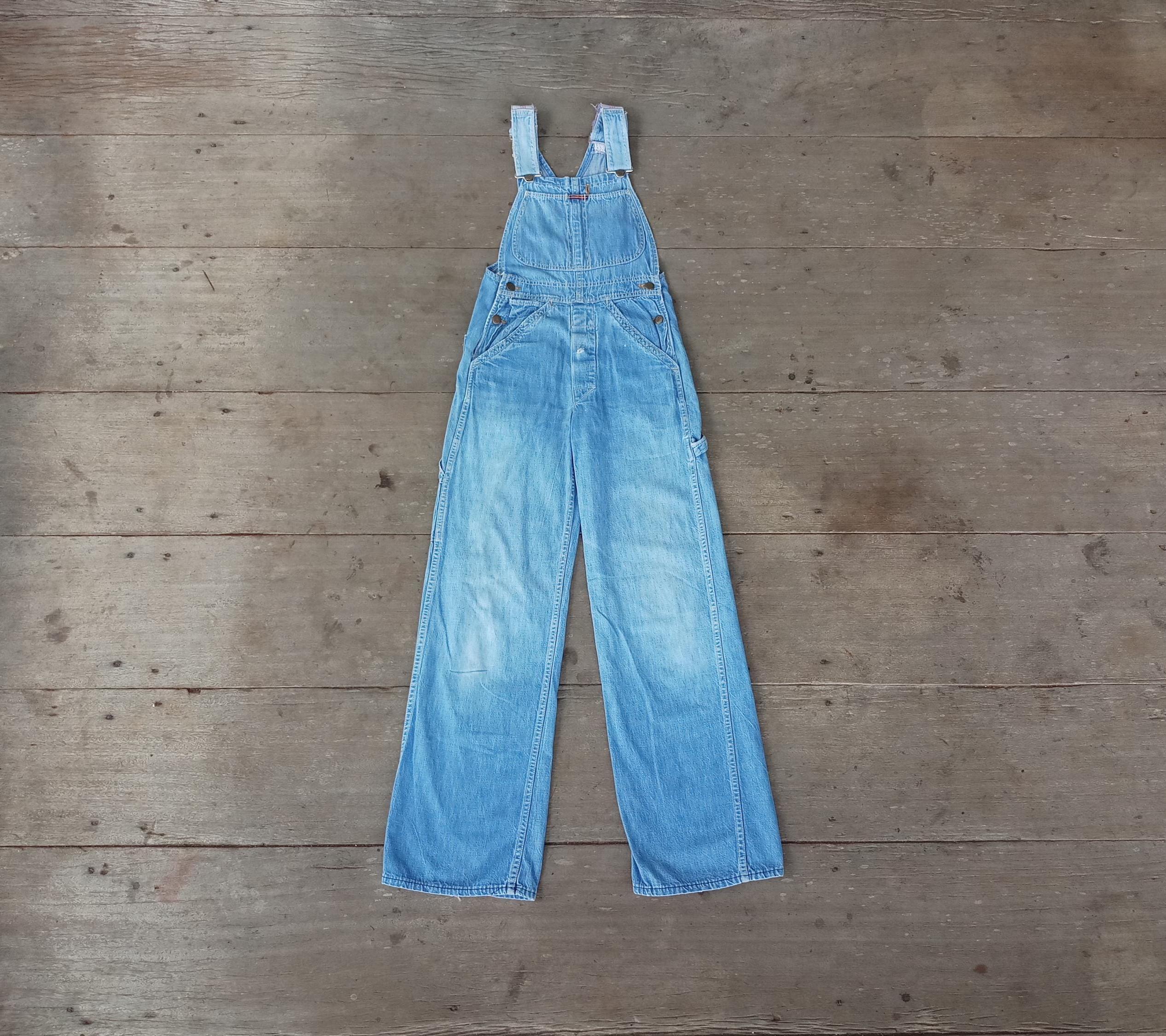 70s Levi'sオーバーオール 黒タブ香港製 ヴィンテージタテ落ちサイズ30 70s LEVI'S リーバイス オーバーオール サロペット w28 香港製