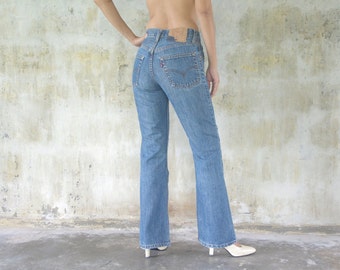 Ripped ,vintage levis 517  boot cut W25 W25.5 L29,Levis for women ,hippie Jeans,cool,retro,hipster