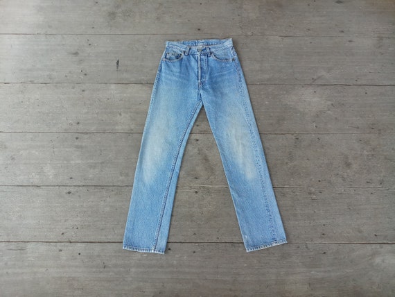 Beautiful,Faded jeans ,Vintage 80s levis 501xx W2… - image 1