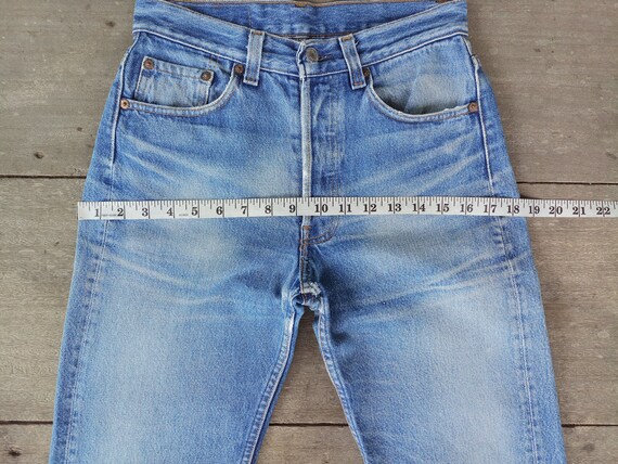 Beautiful,Faded jeans ,Vintage 80s levis 501xx W2… - image 3